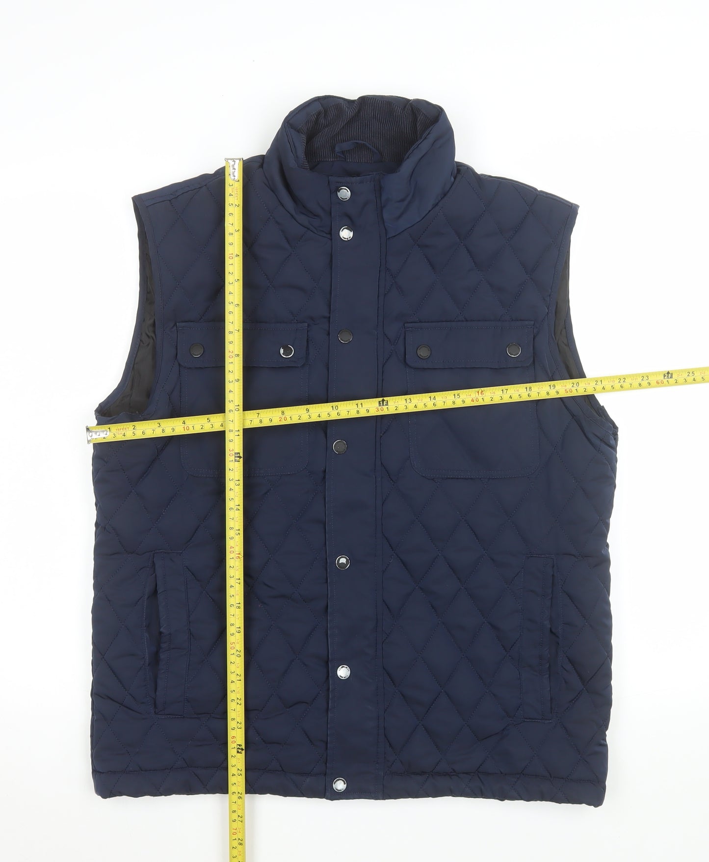 Kensington Eastside Women's Blue Quilted Padded Waistcoat Size L