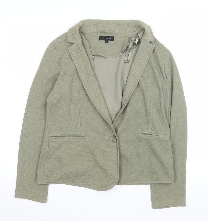 New Look Women’s Green Size 10 Regular Blazer Jacket