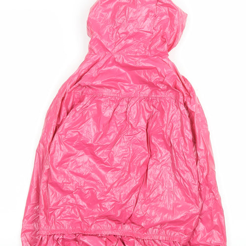 Next Girls Pink Hooded Rain Coat Jacket 8 Years Lightweight Nylon