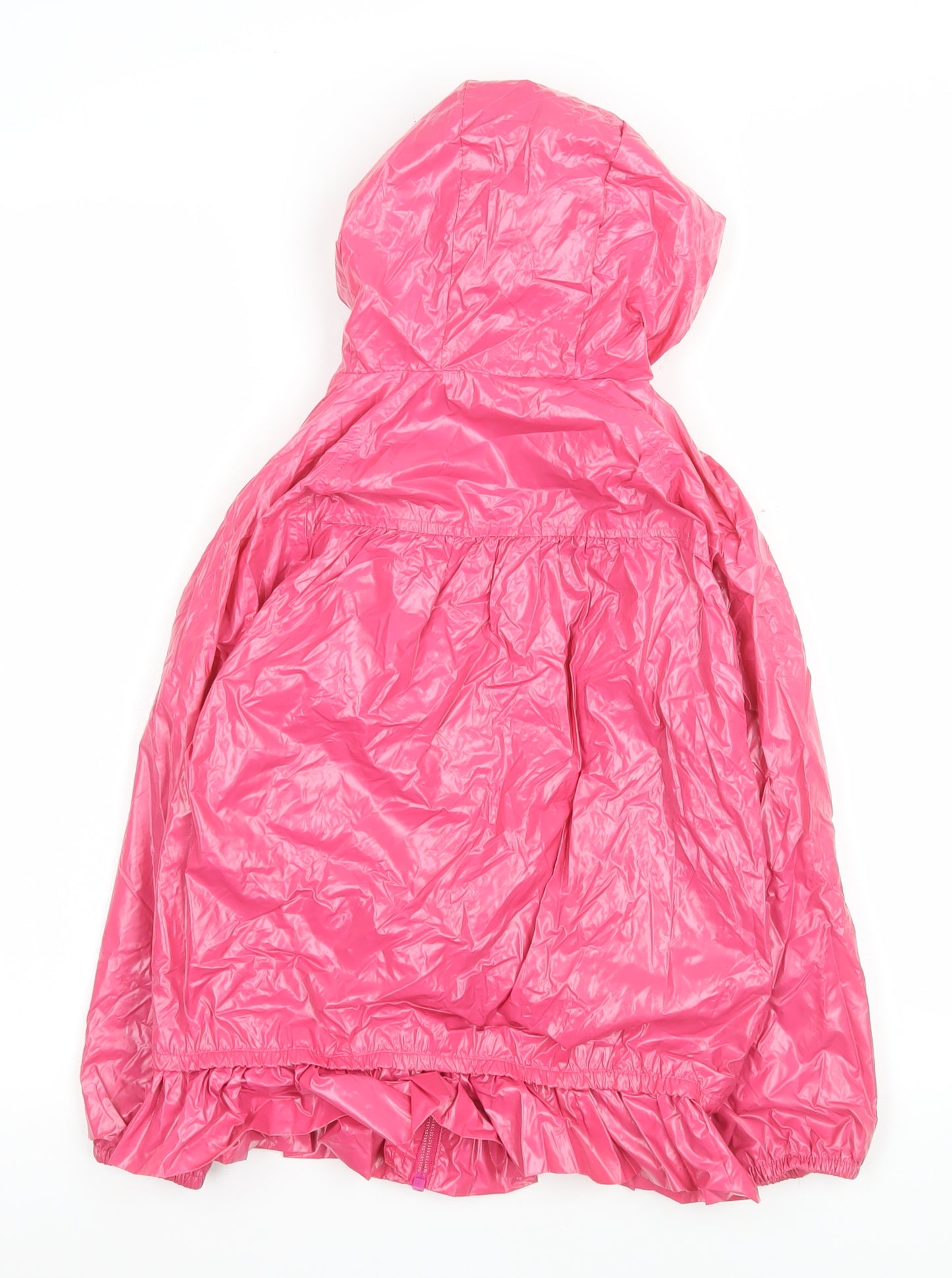 Next Girls Pink Hooded Rain Coat Jacket 8 Years Lightweight Nylon
