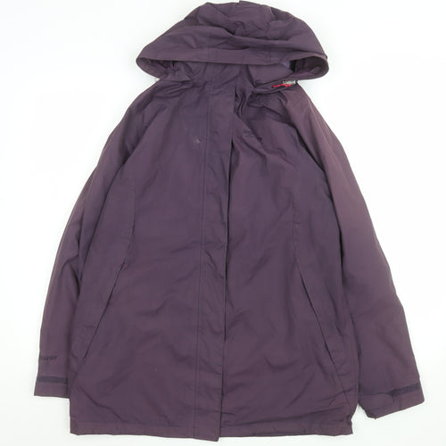 Regatta Women's Purple Waterproof Hooded Rain Coat Jacket Size 12