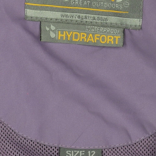 Regatta Women's Purple Waterproof Hooded Rain Coat Jacket Size 12