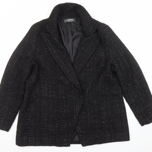 Primark Women’s Black Size 20 Bouclé Double-Breasted Blazer