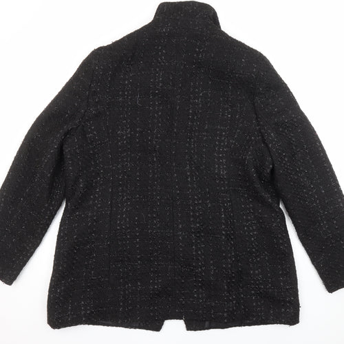 Primark Women’s Black Size 20 Bouclé Double-Breasted Blazer