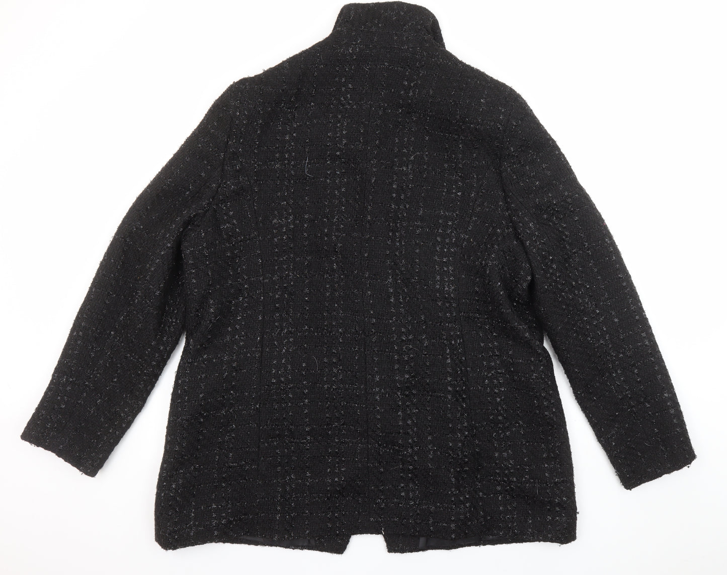 Primark Women’s Black Size 20 Bouclé Double-Breasted Blazer