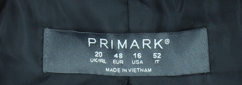 Primark Women’s Black Size 20 Bouclé Double-Breasted Blazer