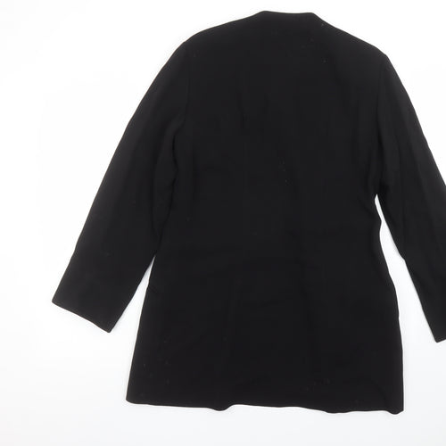 W Collection Black Wool Blend Single-Breasted Womens Blazer Size 12
