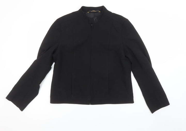 Marks and Spencer Women’s Black Size 14 Classic Zip Jacket