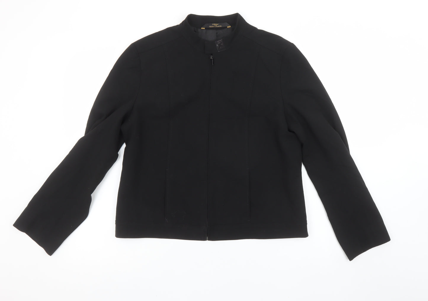 Marks and Spencer Women’s Black Size 14 Classic Zip Jacket