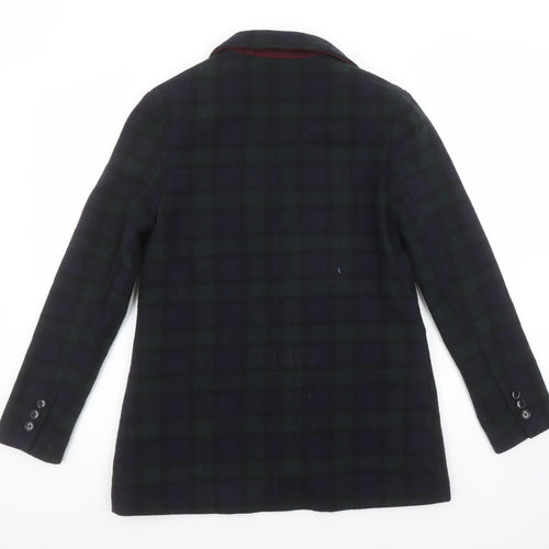 New Look Women's Black & Green Check Blazer Size 8 Single Breasted