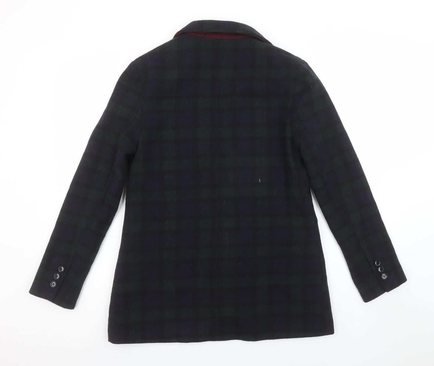 New Look Women's Black & Green Check Blazer Size 8 Single Breasted
