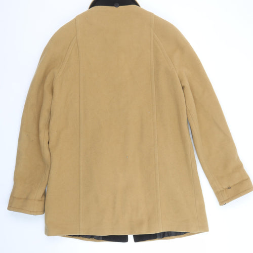 Kesta London Womens Beige Wool Cashmere Mid-Length Overcoat UK 12