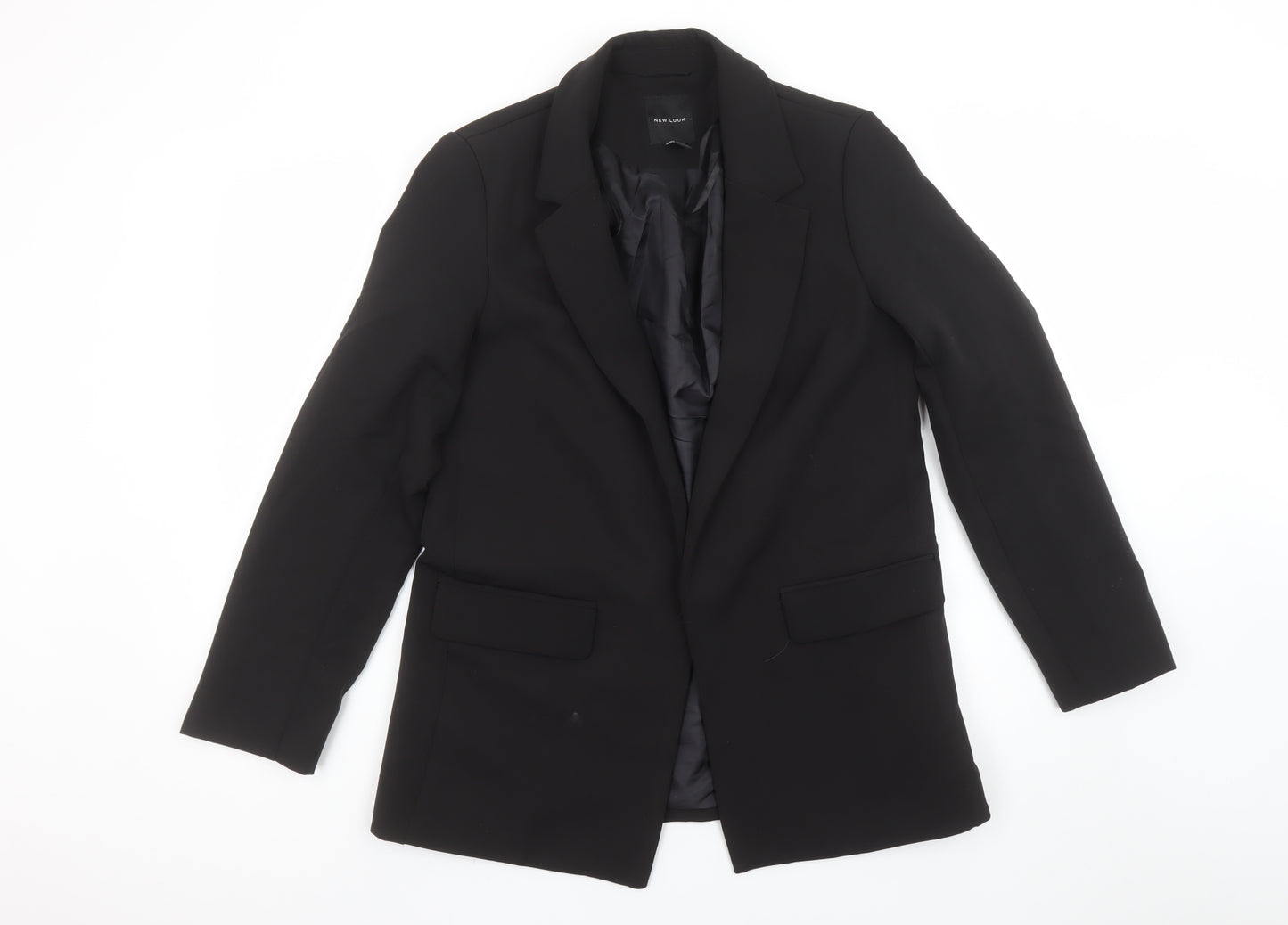 New Look Women Black Size 12 Slim Fit Single-Breasted Blazer