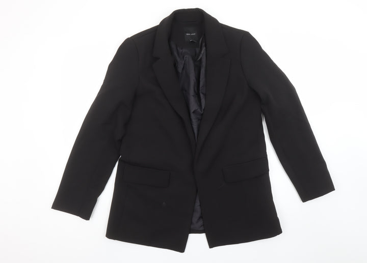 New Look Women Black Size 12 Slim Fit Single-Breasted Blazer