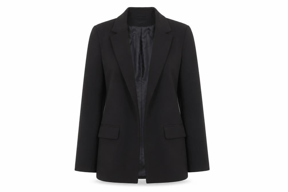 Front view of New Look Women Black, size 12 Slim, Fit Single-Breasted Blazer