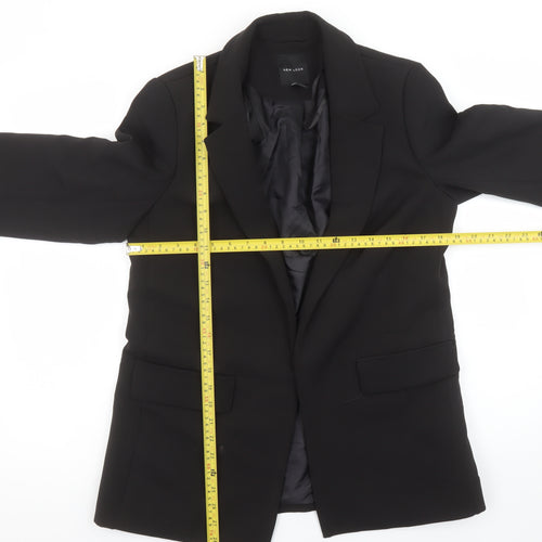 New Look Women Black Size 12 Slim Fit Single-Breasted Blazer