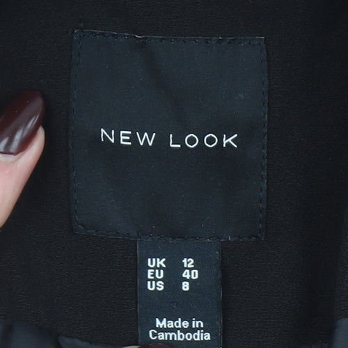 New Look Women Black Size 12 Slim Fit Single-Breasted Blazer