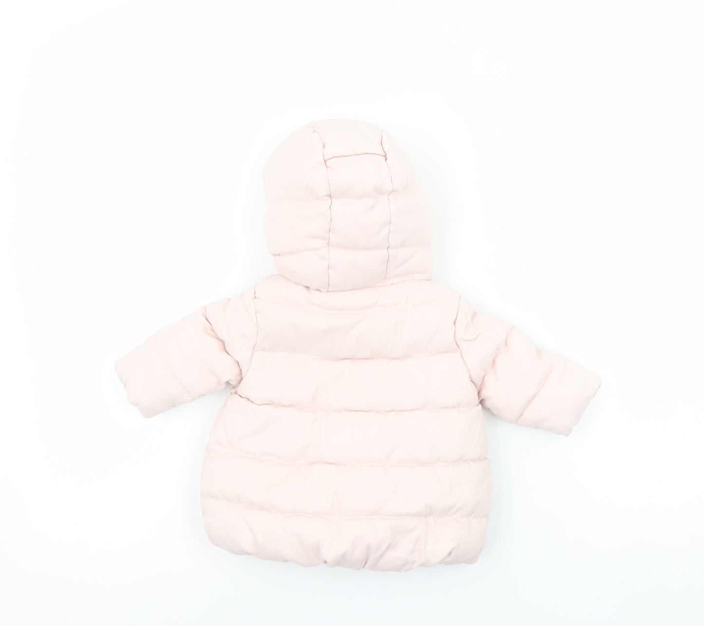 Next Pink Puffer Coat Hooded Winter Baby Jacket 0-3 Months