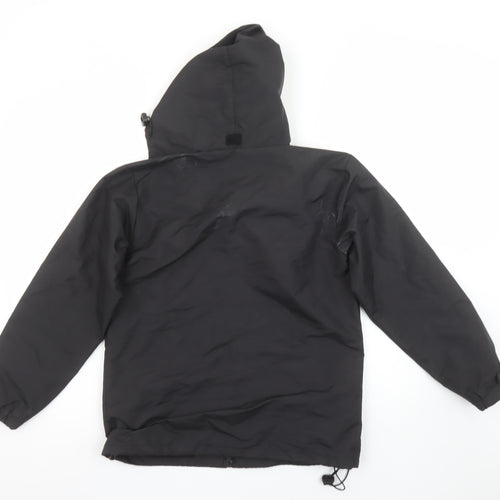 S Kits Boys Black Red Altrincham F.C. Hooded Puffer Jacket M