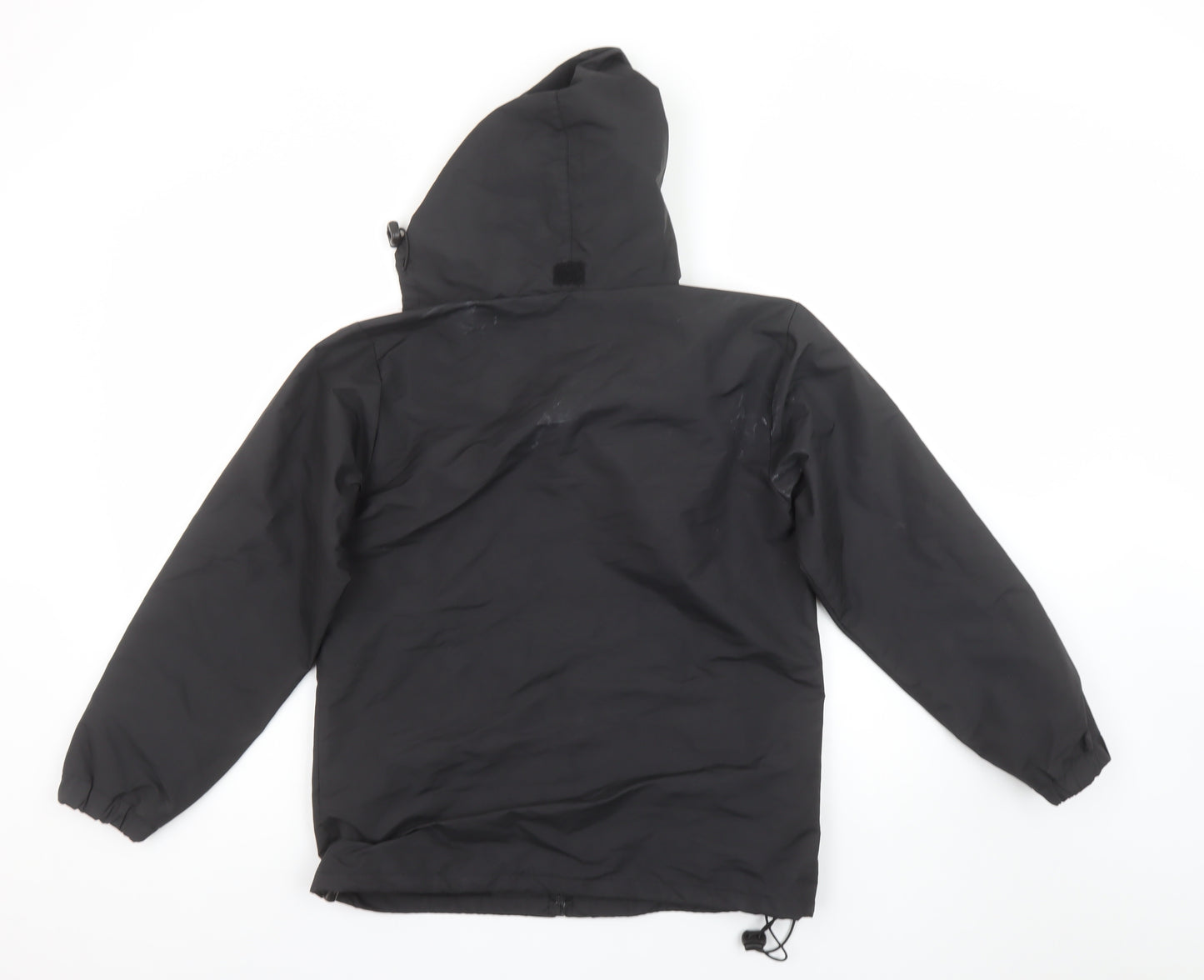 S Kits Boys Black Red Altrincham F.C. Hooded Puffer Jacket M