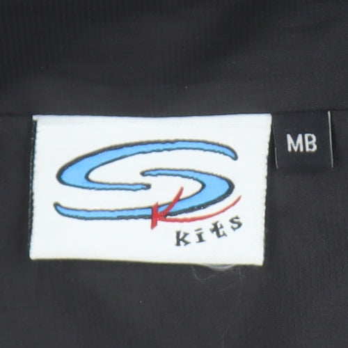 S Kits Boys Black Red Altrincham F.C. Hooded Puffer Jacket M