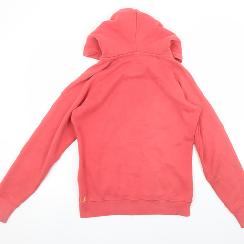 Joules Womens Coral Pink Full Zip Hoodie Size 10 Cotton Blend