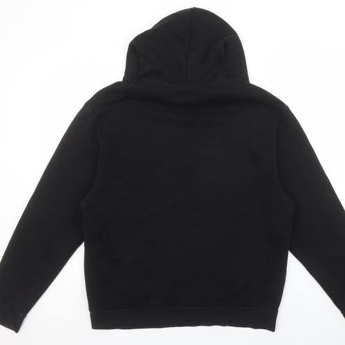 River Island Men’s Black Paris Logo Pullover Hoodie Size M
