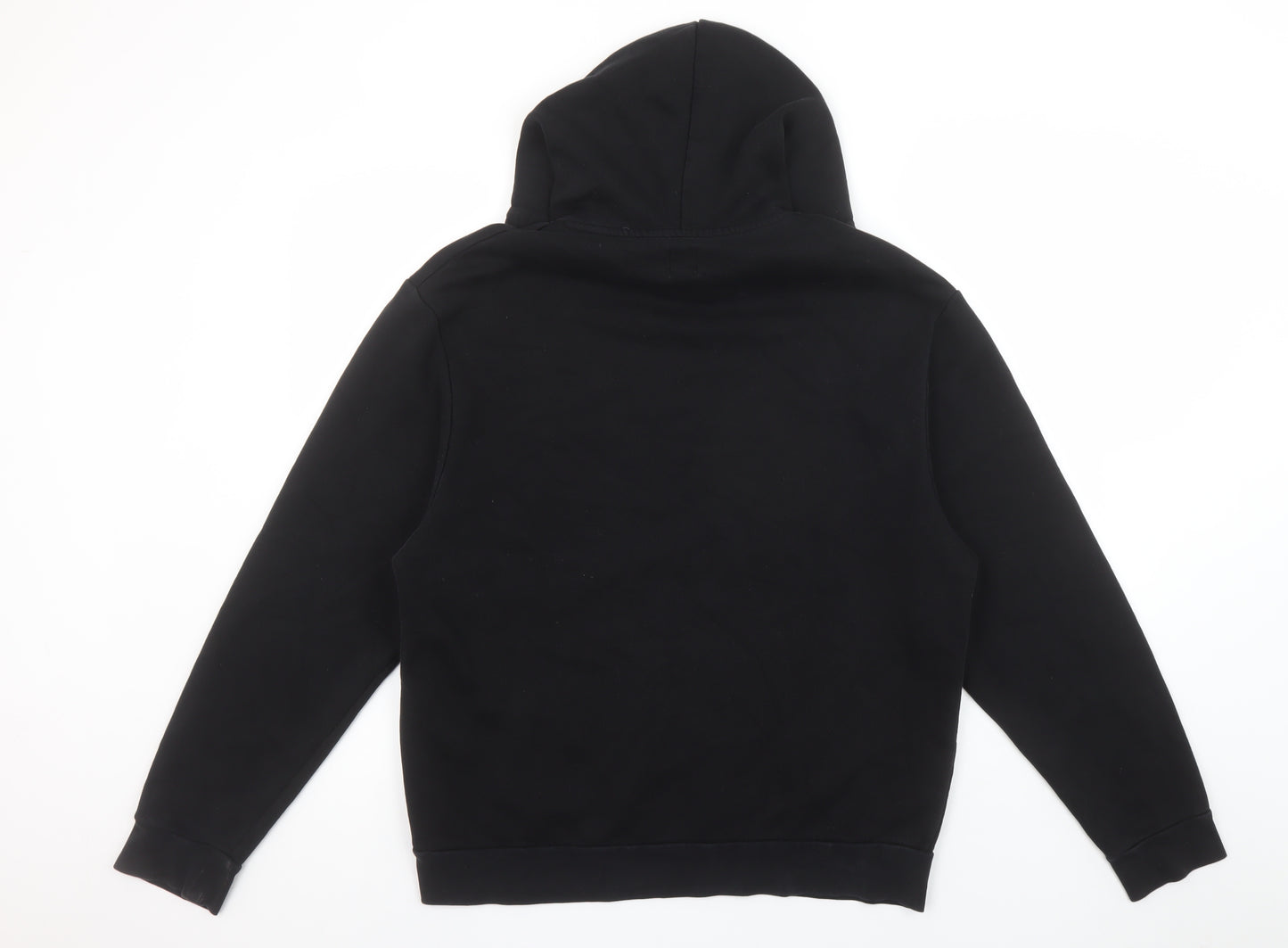 River Island Men’s Black Paris Logo Pullover Hoodie Size M