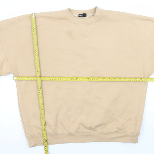Missy Empire Womens Beige Crew Neck Pullover Sweatshirt UK 10