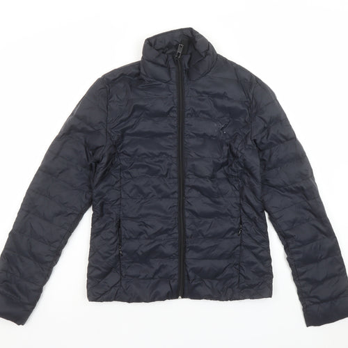 Jack Wills Women's Blue Size 8 Puffer Jacket Lightweight Quilted Coat