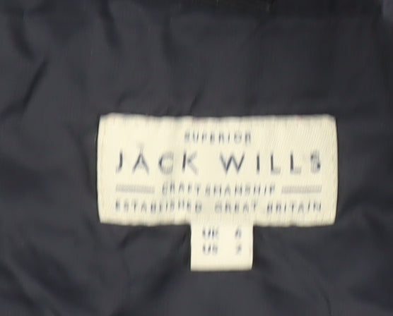 Jack Wills Women's Blue Size 8 Puffer Jacket Lightweight Quilted Coat
