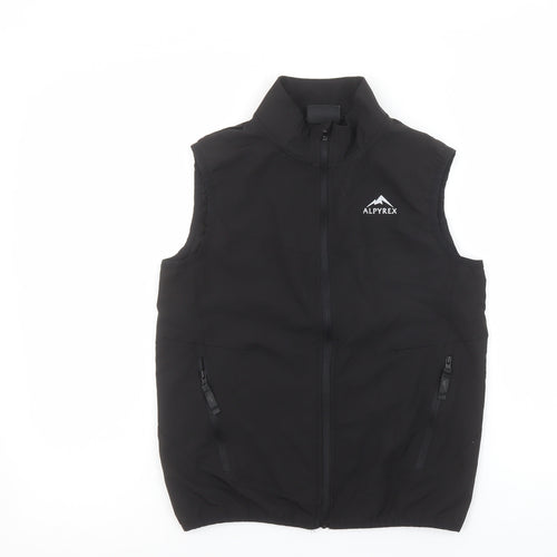 Alpyrex Boys Black Softshell Sleeveless Bodywarmer M Outdoor Hiking Vest