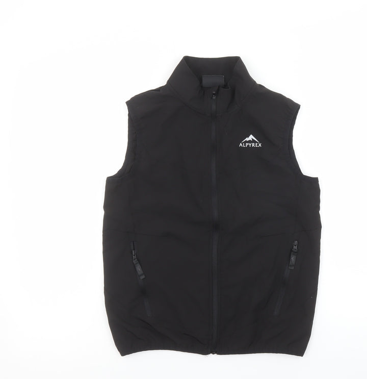 Alpyrex Boys Black Softshell Sleeveless Bodywarmer M Outdoor Hiking Vest