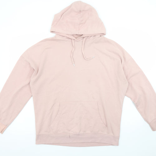 New Look Women’s Pink Pullover Hoodie M Cotton Blend Casual