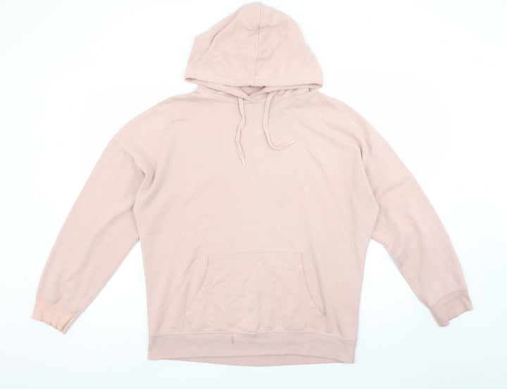 New Look Women’s Pink Pullover Hoodie M Cotton Blend Casual