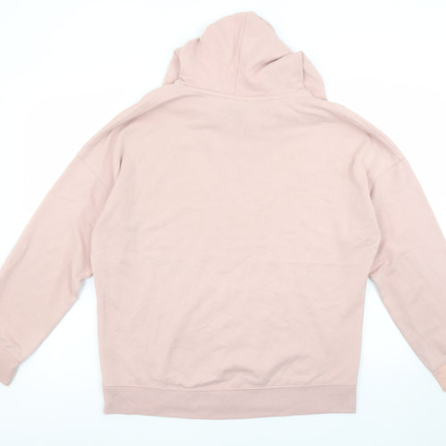 New Look Women’s Pink Pullover Hoodie M Cotton Blend Casual