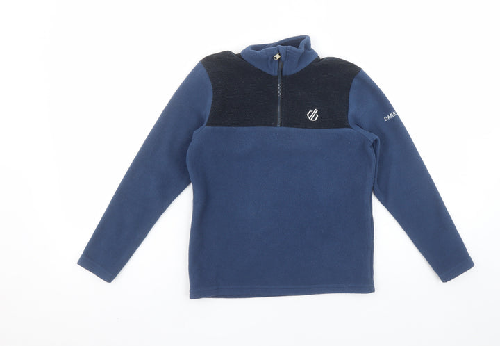 Dare 2B Boys Blue 7-8 Years Fleece Half Zip Pullover Sweatshirt