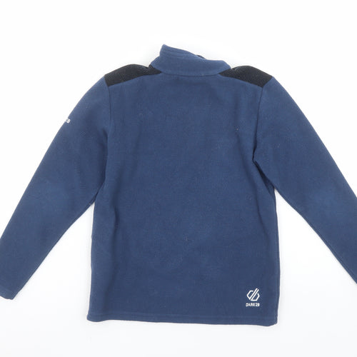 Dare 2B Boys Blue 7-8 Years Fleece Half Zip Pullover Sweatshirt