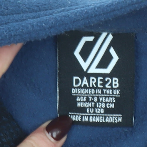 Dare 2B Boys Blue 7-8 Years Fleece Half Zip Pullover Sweatshirt