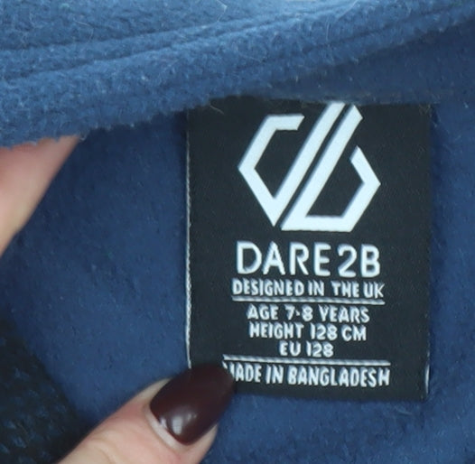 Dare 2B Boys Blue 7-8 Years Fleece Half Zip Pullover Sweatshirt