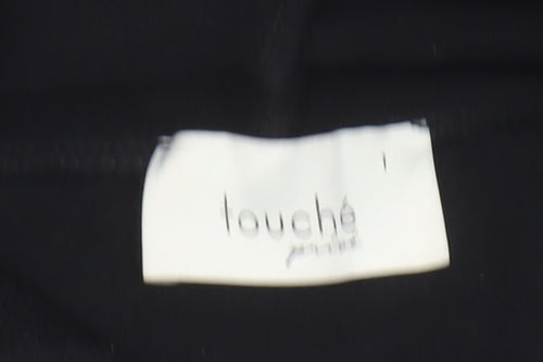Touché Women Black Sequin Hooded Pullover Sweatshirt Size L