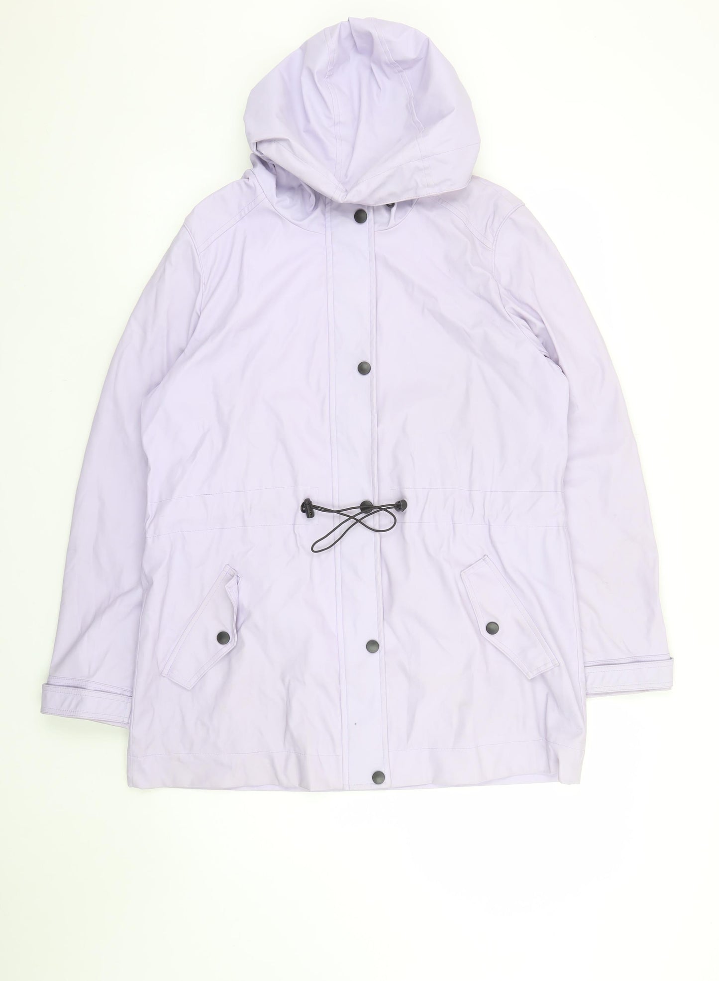 Next Women's Lilac Waterproof Hooded Parka Jacket Size 12