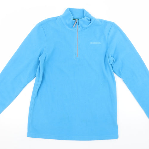 Mountain Warehouse Girls Blue Fleece 1/4 Zip Pullover Sweatshirt 13 Years
