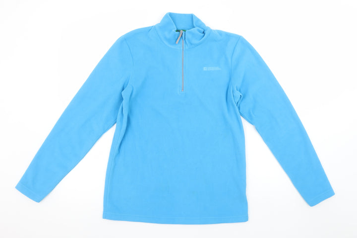 Mountain Warehouse Girls Blue Fleece 1/4 Zip Pullover Sweatshirt 13 Years