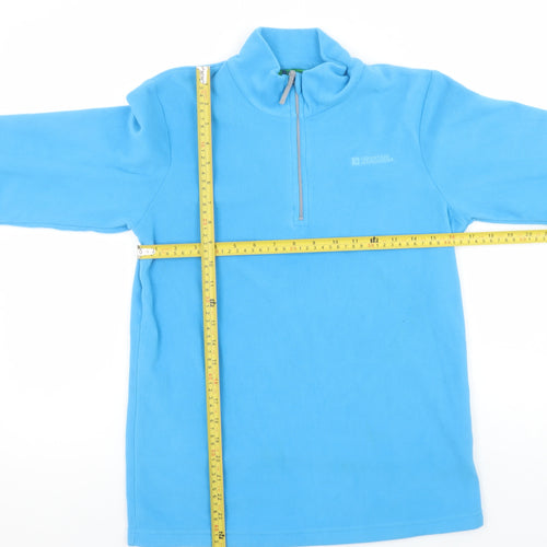 Mountain Warehouse Girls Blue Fleece 1/4 Zip Pullover Sweatshirt 13 Years