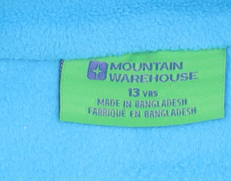 Mountain Warehouse Girls Blue Fleece 1/4 Zip Pullover Sweatshirt 13 Years