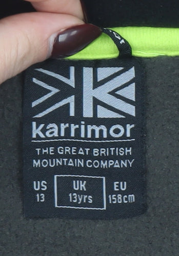 Karrimor Boys Grey 13 Years Fleece Jacket Full Zip Outdoor 300 Weight