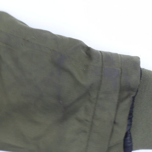INDICODE Men's Green S Hooded Parka Jacket Winter Warm Lined Polyester