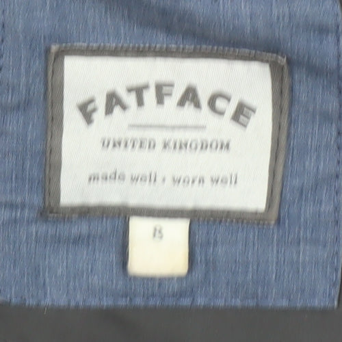 FatFace Women Grey Hooded Puffer Jacket S Casual Zip Winter Coat