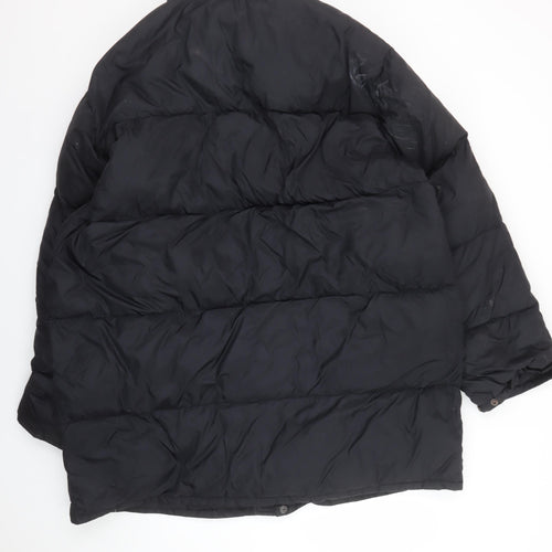 Henry Cotton's Men's Black Down Puffer Jacket Size 50 Regular Fit Winter Coat